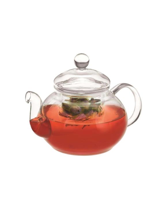 Avanti Eden 600ml Glass Teapot With Removable Infuser Heat-resistant Easy Clean - Clear