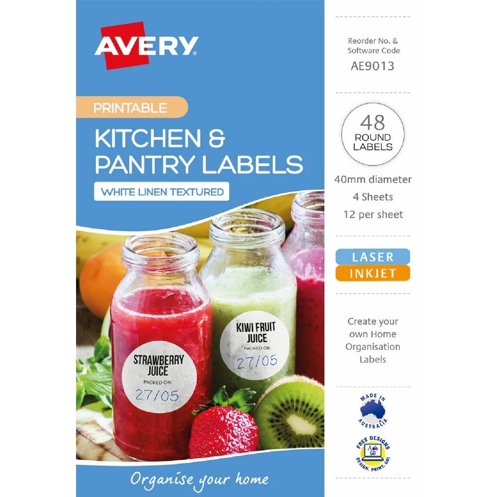 1 Avery 12UP Round 40mm Label 4 Pack, 1 of 5