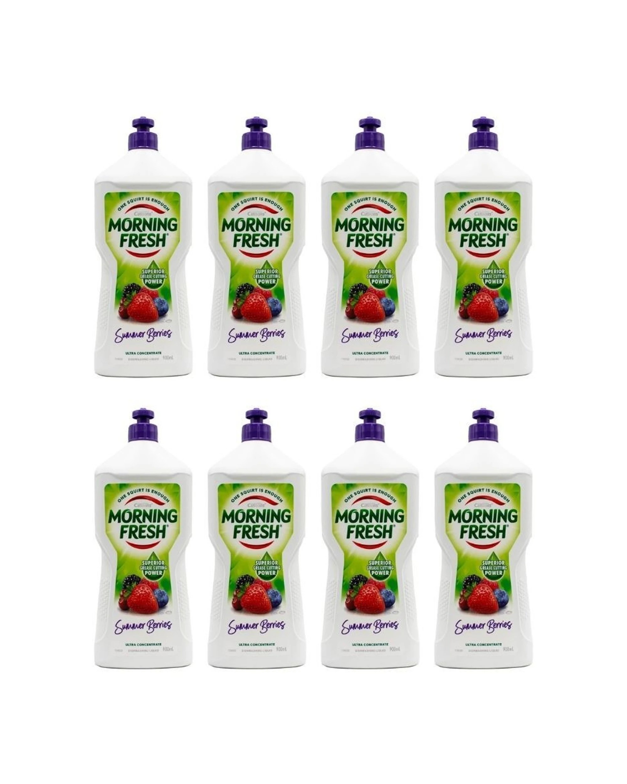 1 Morning Fresh 8PK Dishwashing Liquid Ultra Concentrate Summer Berries 900ml - Purple, 1 of 3