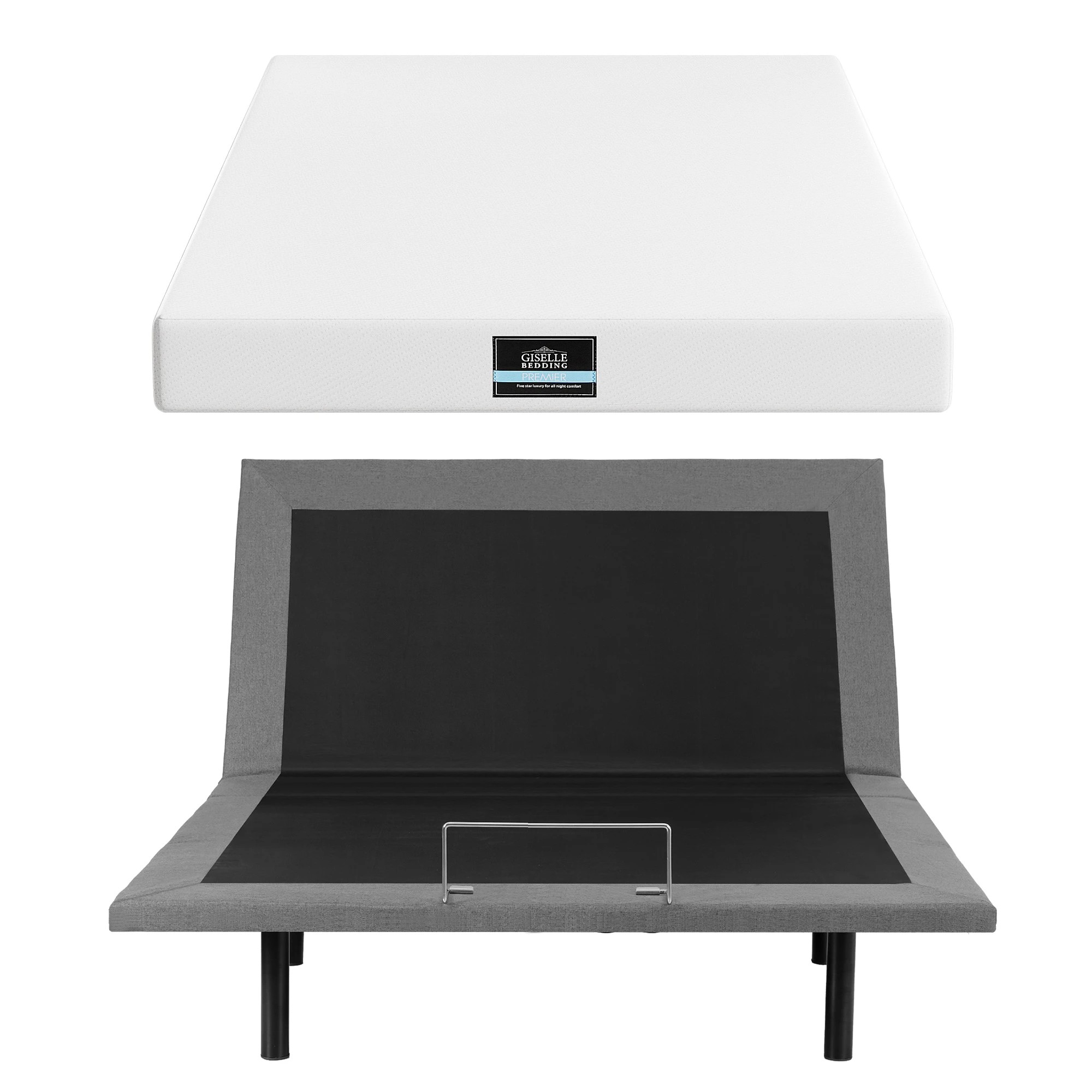 3 Artiss Double Adjustable Bed Frame with Giselle Cooling Gel-Infused Mattress - Multi, 3 of 9