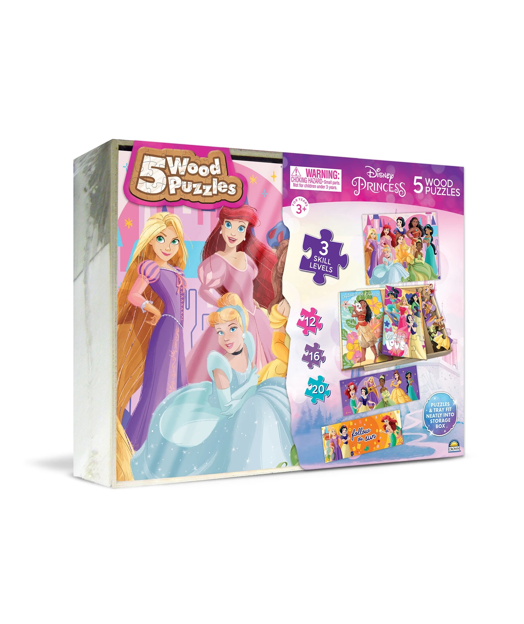 4 Licensed 5 Pack Wood Jigsaw Puzzles - Assorted* - Multi, 4 of 8