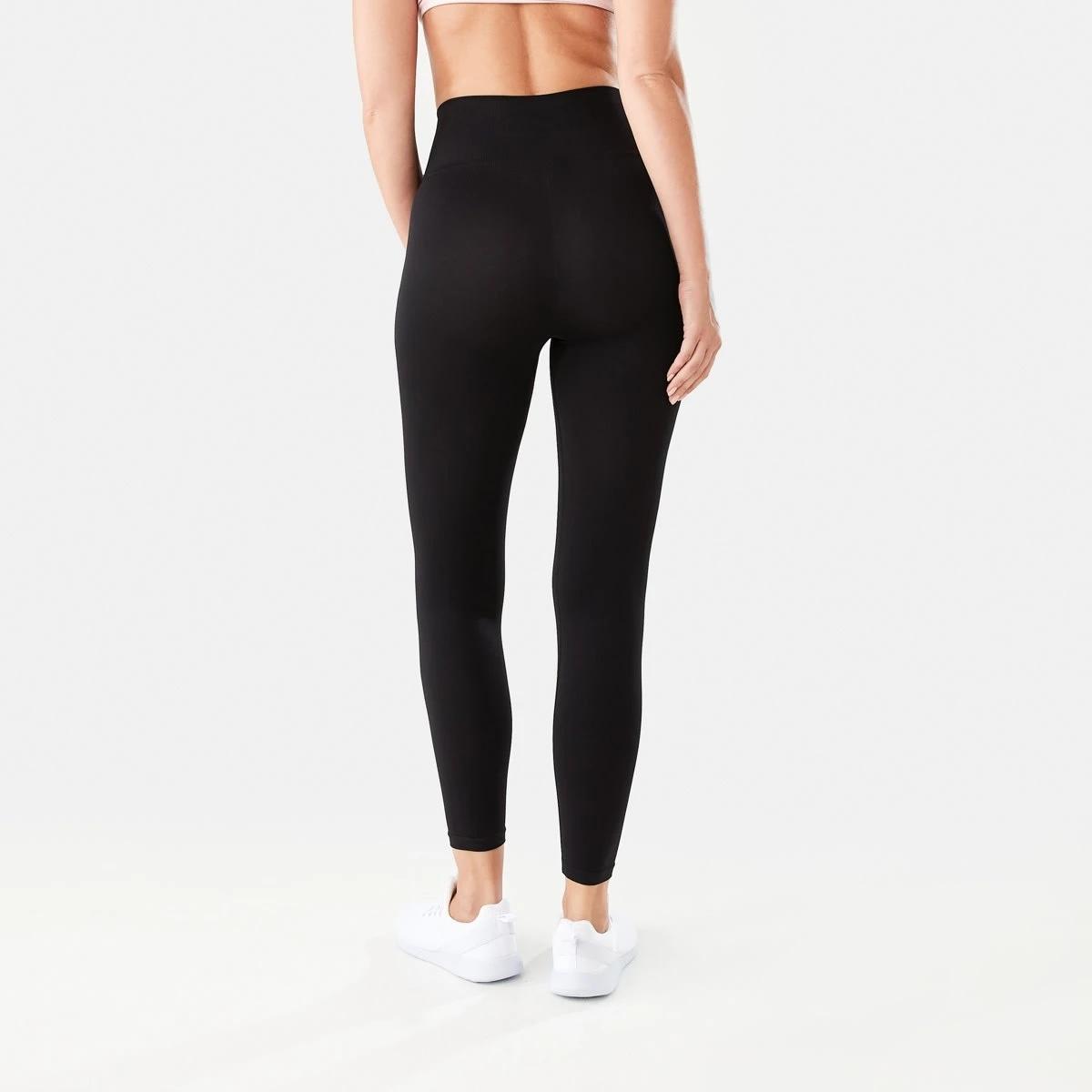 3 Active Womens Full Length Seamfree Leggings BLACK, 3 of 4