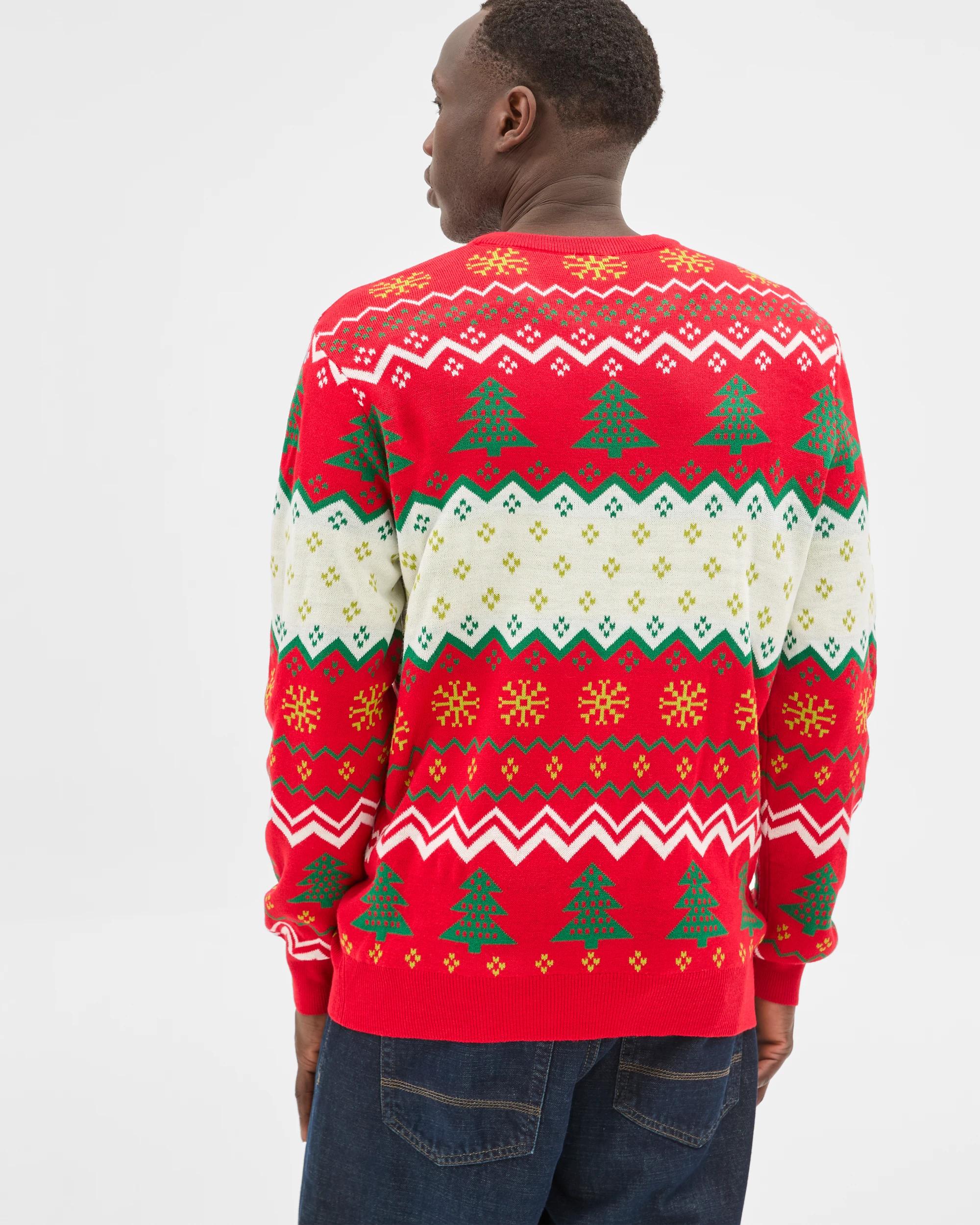 5 Men's Licensed Grinch Christmas Jumper — Red 100% Acrylic Crew Neck RED, 5 of 6