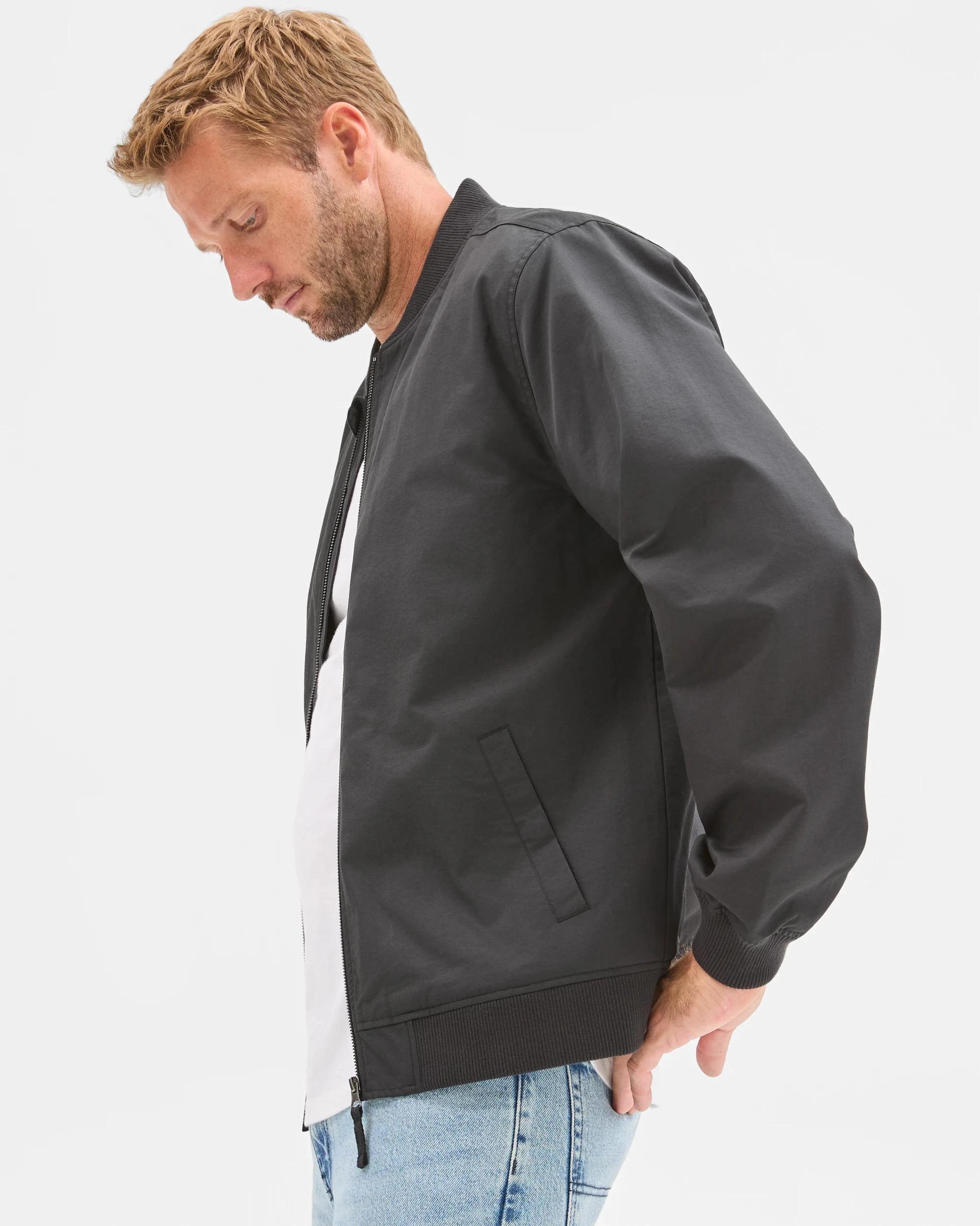 3 Target Man Australian Cotton Blend Bomber Jacket BLACK, 3 of 6