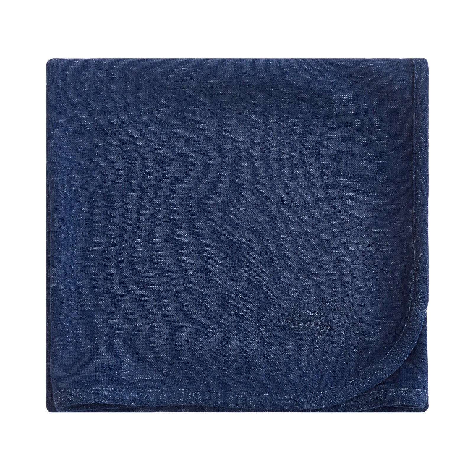 7 Merino Baby Australian Merino Wool Merino Blanket-Navy Marle, 7 of 7