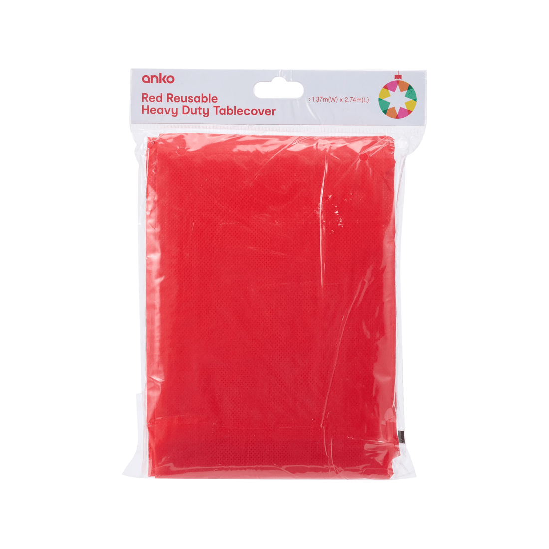 3 Red Reusable Heavy Duty Tablecover, 3 of 3
