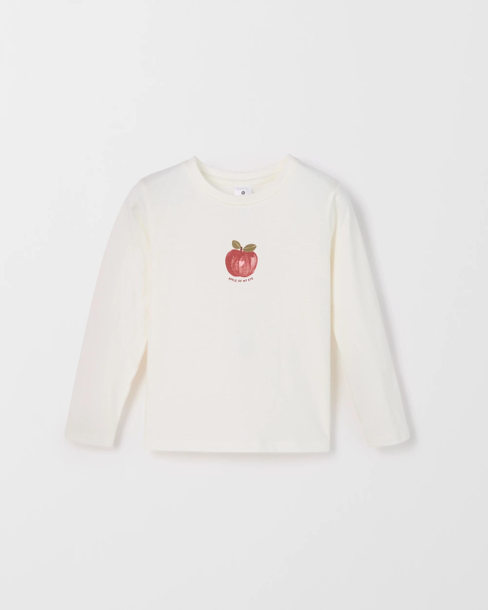 4 Target Kids Australian Cotton 3 Pack Long Sleeve T-Shirt STRIPE/APPLE PRINT/ALL OVER PRINT, 4 of 5