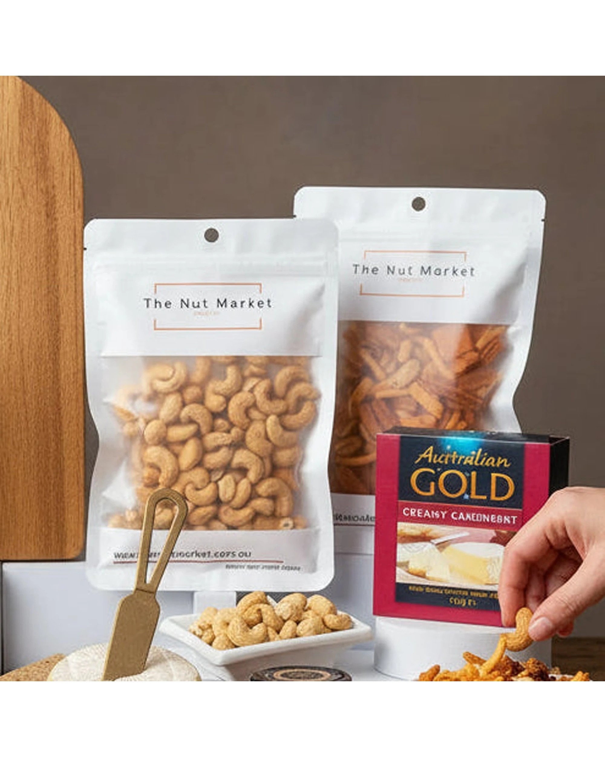 6 Gift Basket Gourmet Cheese Platter Hamper Savoury Artisan Set - Multi, 6 of 7