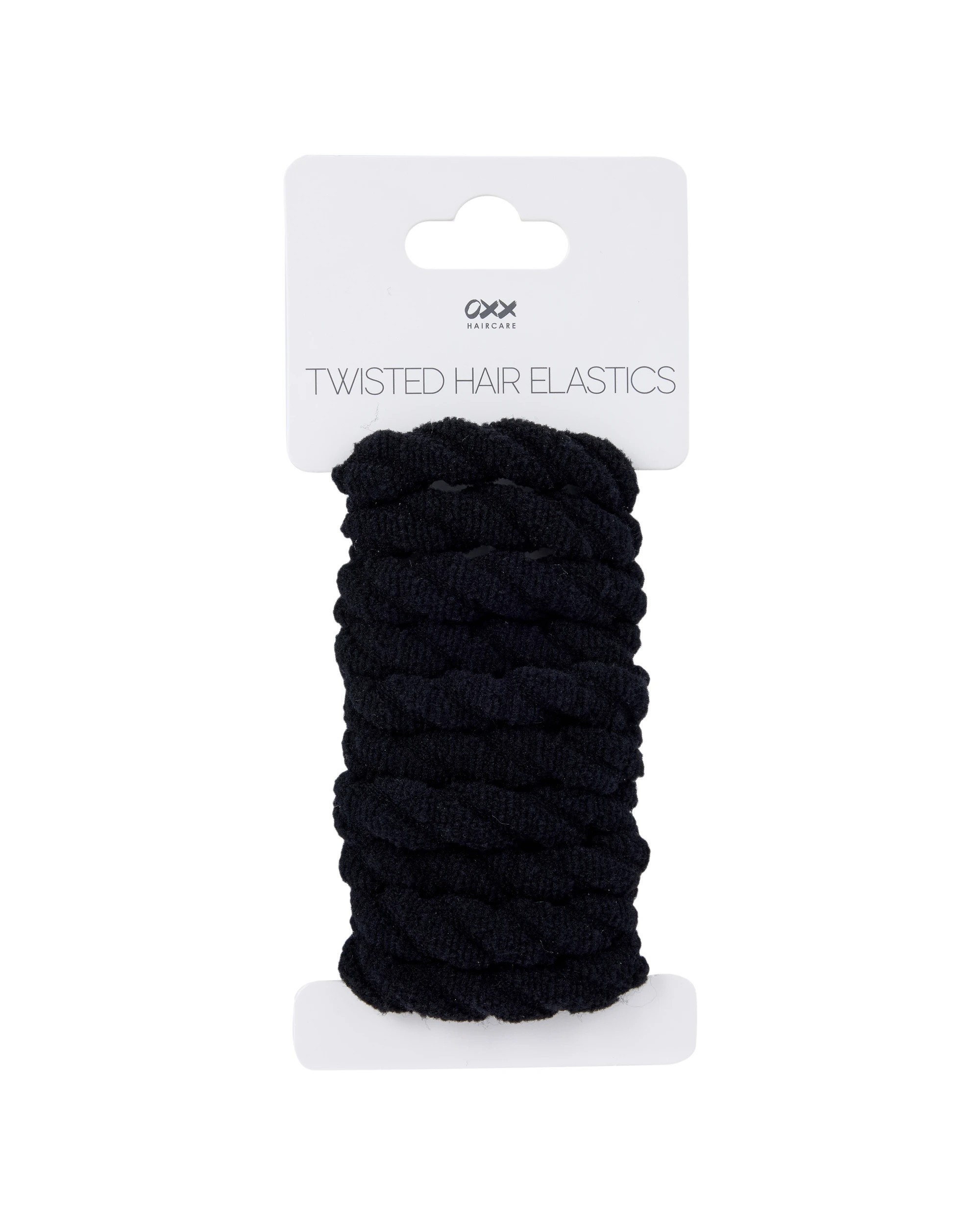 3 OXX Haircare 10 Piece Twisted Hair Elastics - Black, 3 of 3