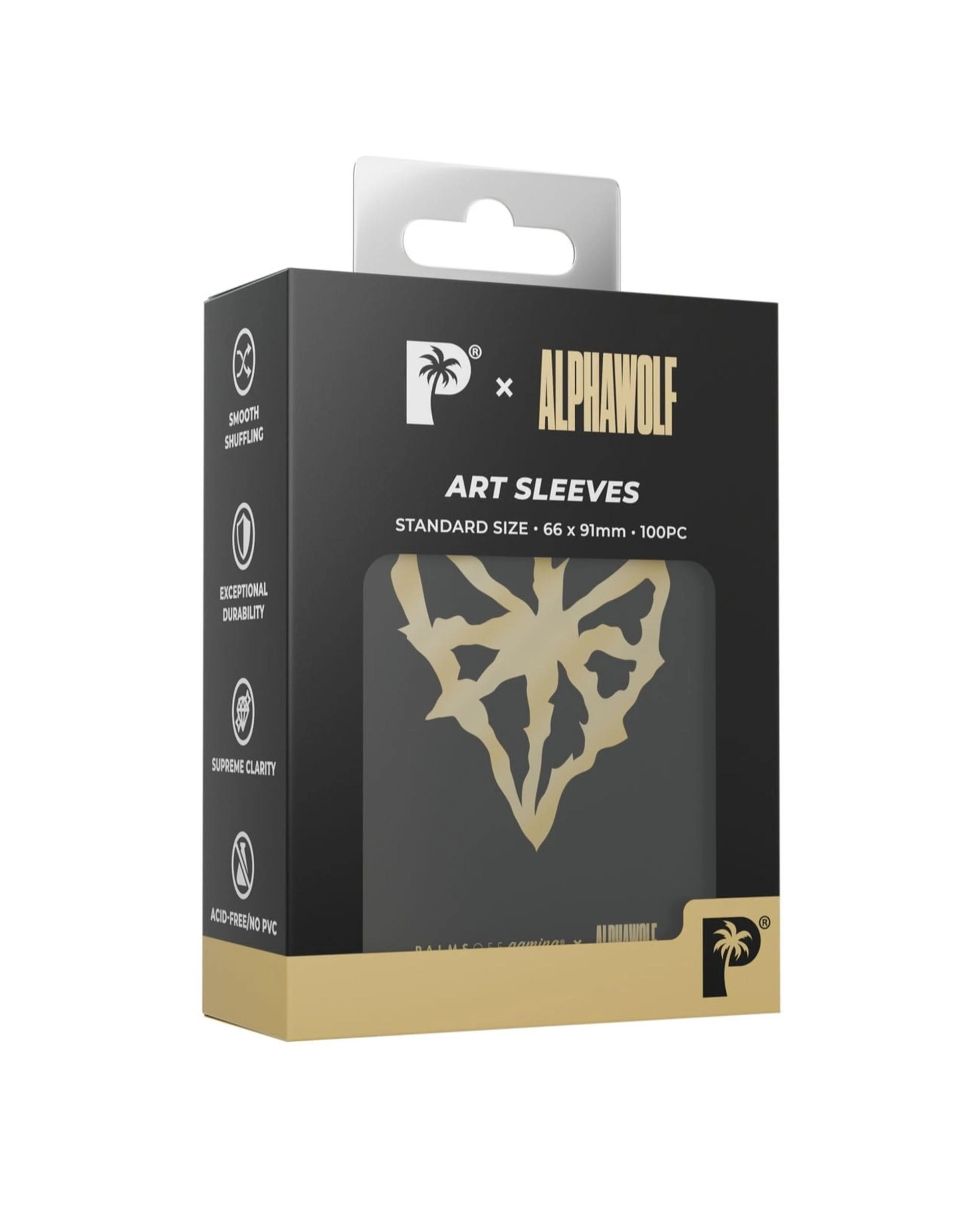 1 POG X Alpha Wolf Limited Edition Art Sleeves Standard Size - 100pc - Black, 1 of 1