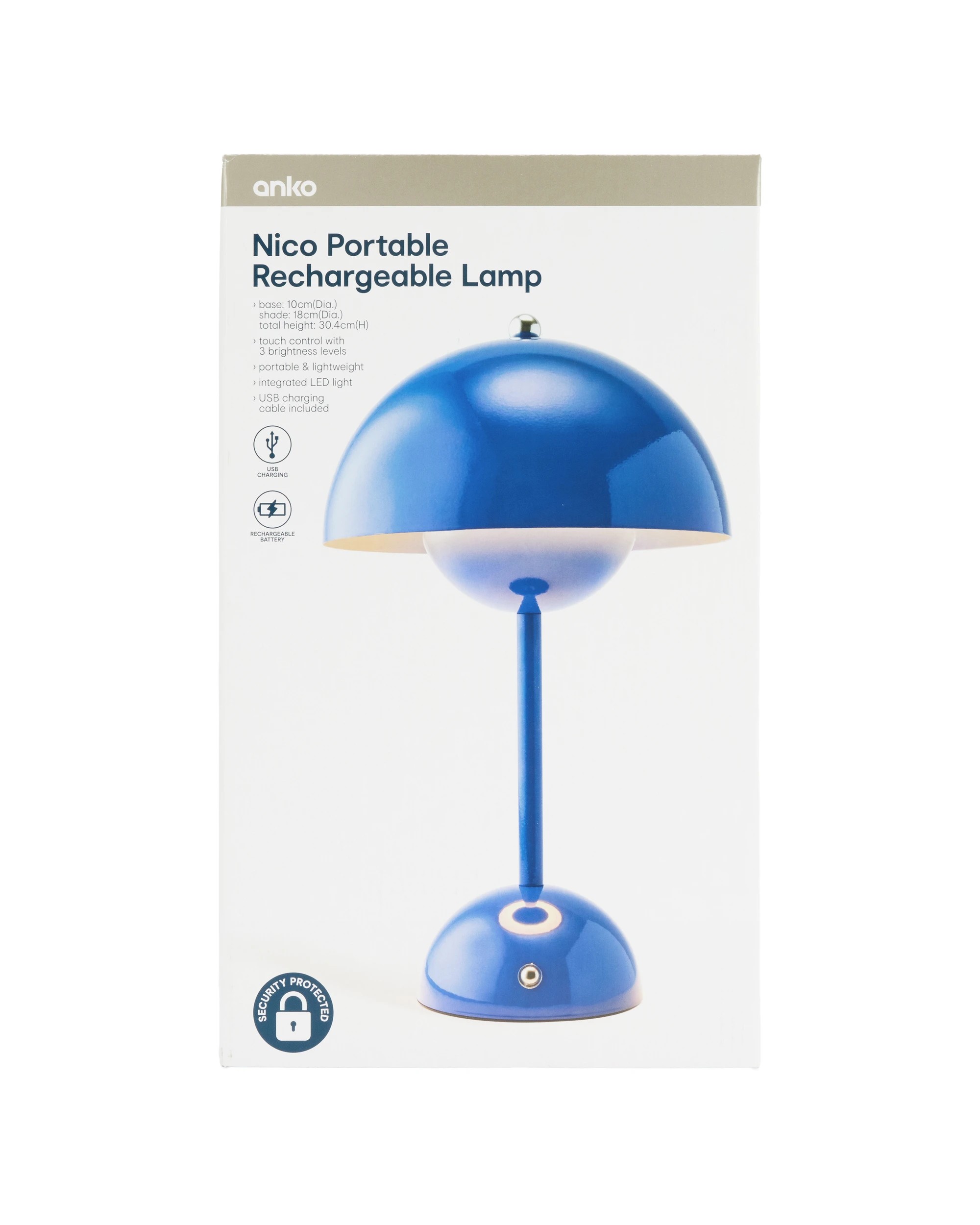 7 Nico Portable Rechargeable Lamp - Cobalt, 7 of 7
