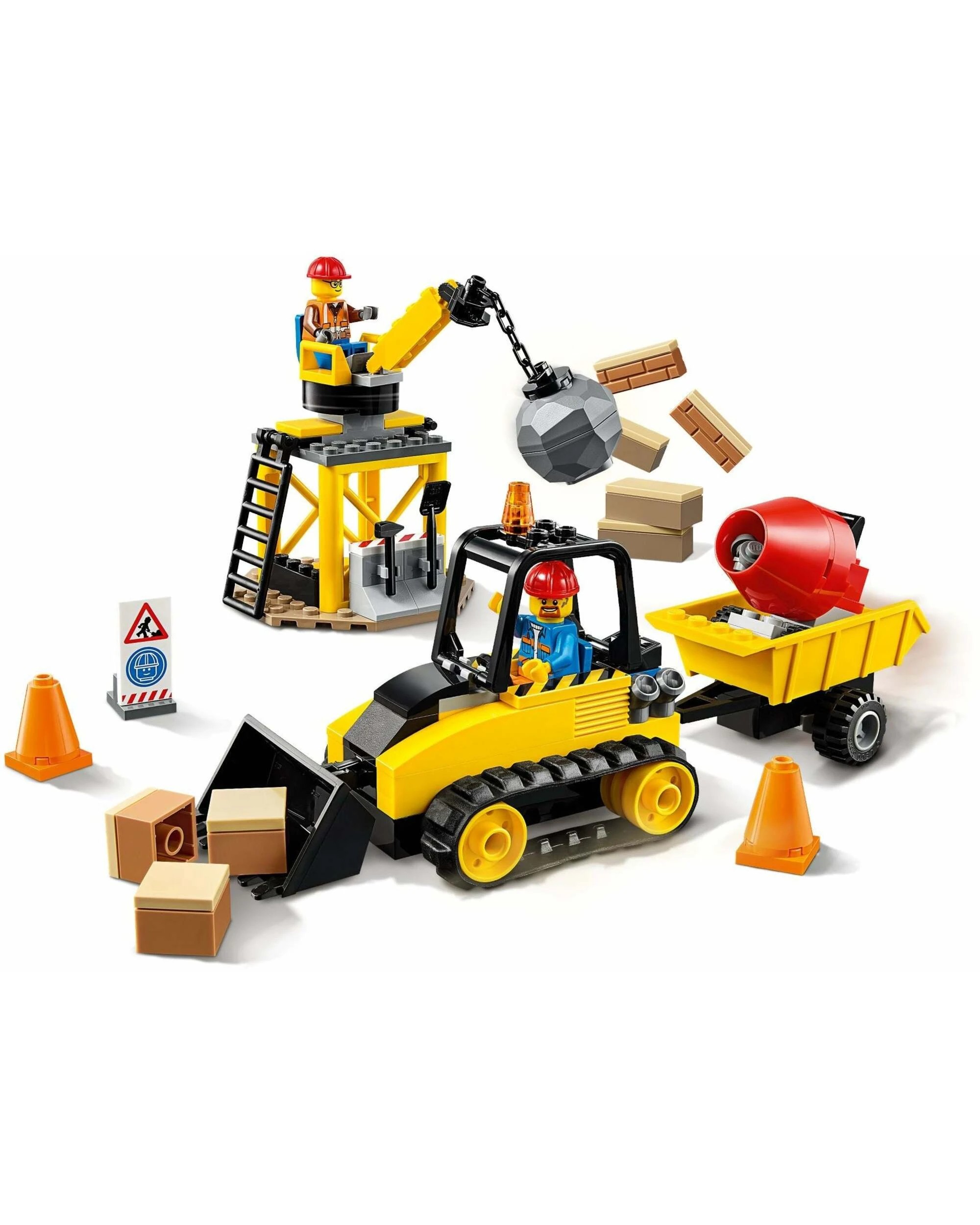 1 Lego City Town 60252 CONSTRUCTION BULLDOZER Trailer wrecking Ball, 1 of 4