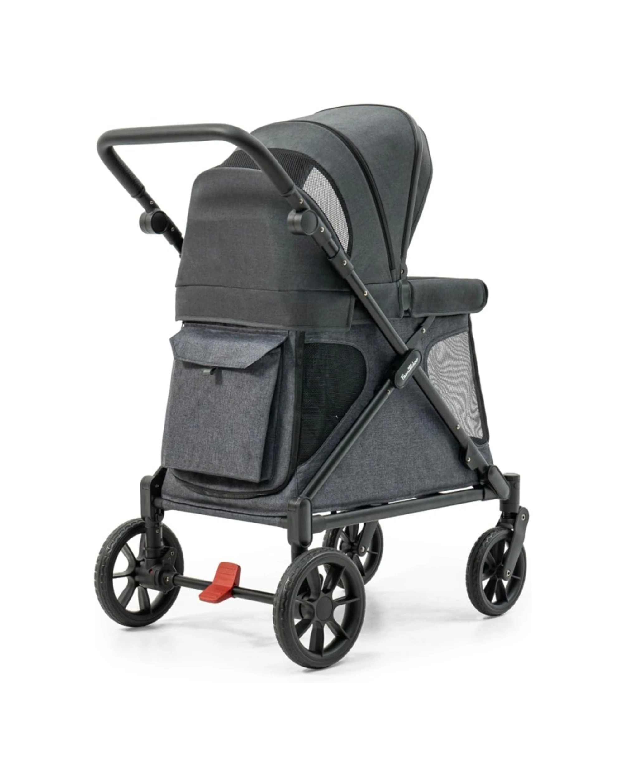 3 Playette Familidoo Q1 2.0 Wagon Stroller Lightweight - Charcoal, 3 of 6
