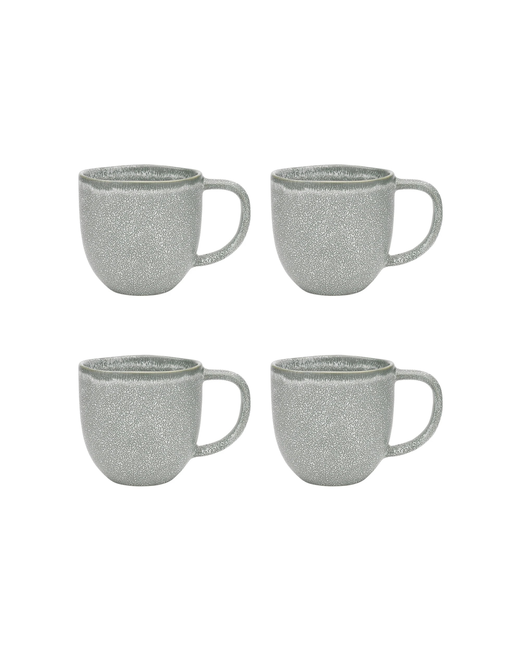 1 Ecology 4pk 340ml Dwell Drinking Tea Coffee Mug Durable Stoneware Jade - Green, 1 of 3