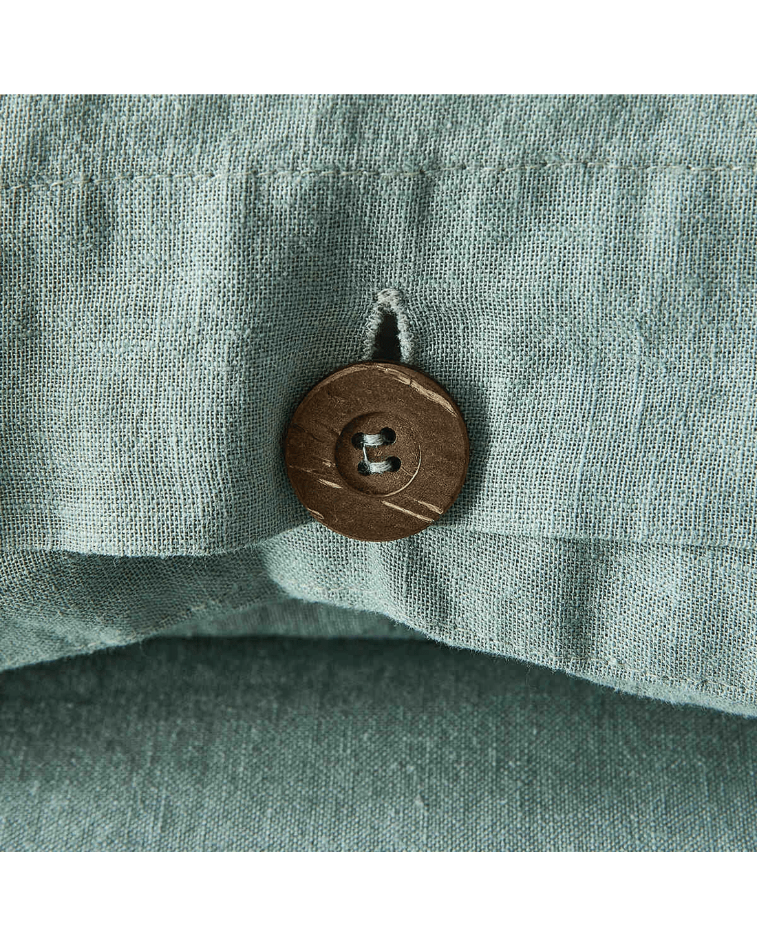 5 Kayden Linen Cotton Quilt Cover Set - Super King Bed, Sage, 5 of 7