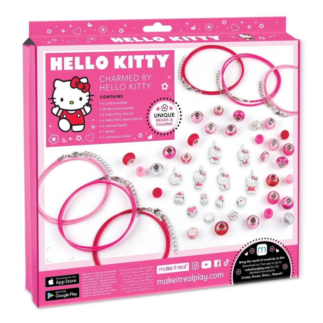 2 50 Piece Make It Real Hello Kitty Bead and Charm Set, 2 of 6