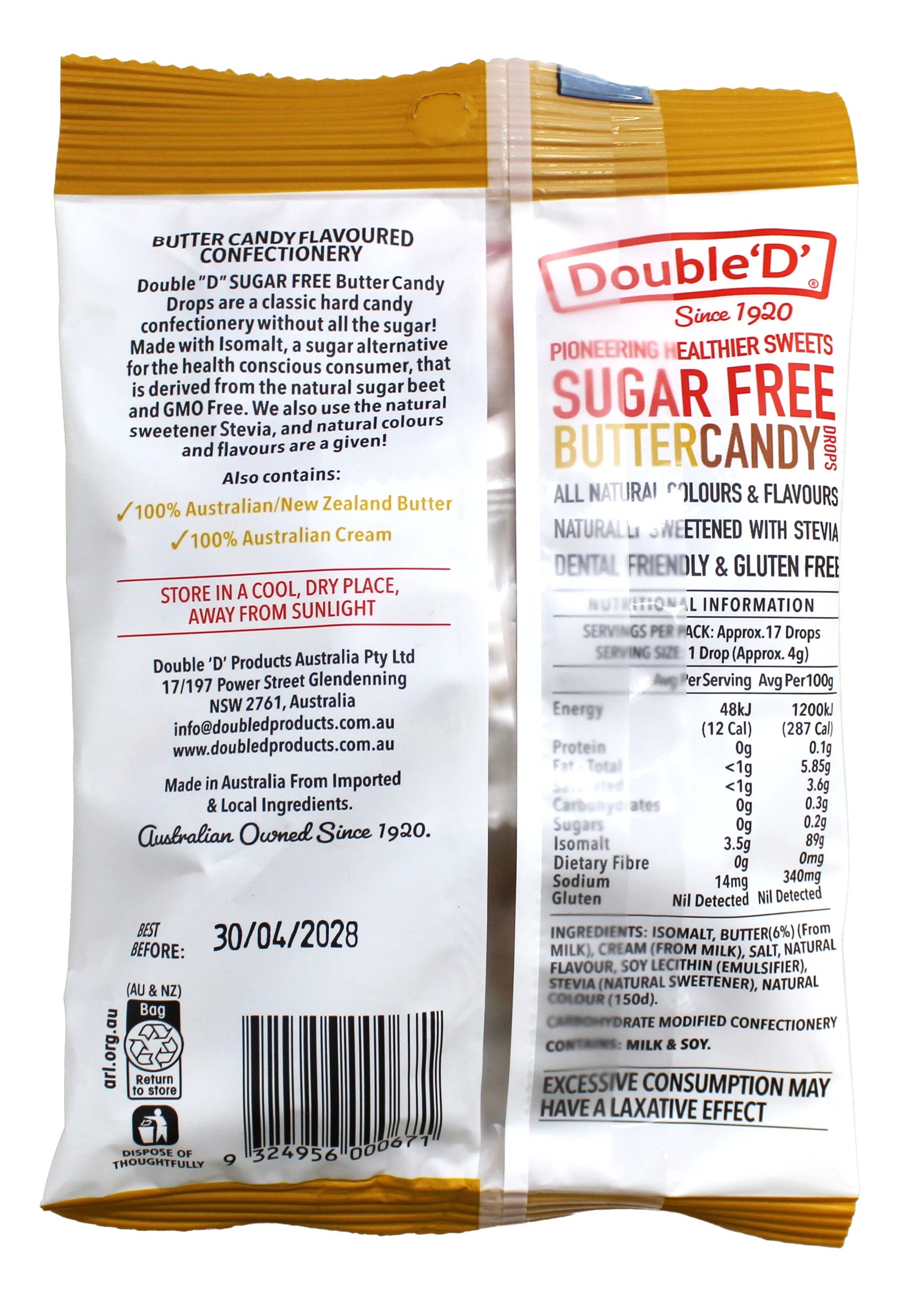 2 Double 'D' Sugar Free Butter Candy Drops 70g, 2 of 2