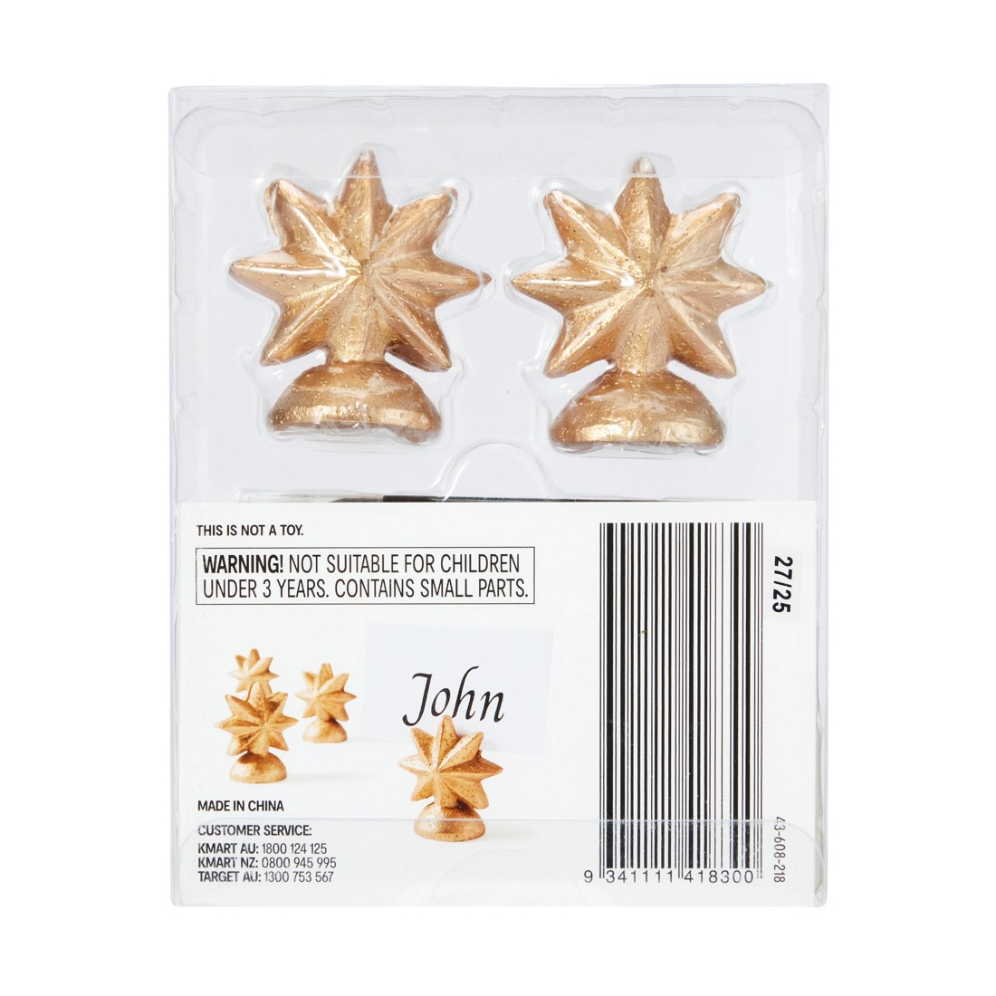 8 4 Pack Gold Look Starburst Placecard Holders, 8 of 8