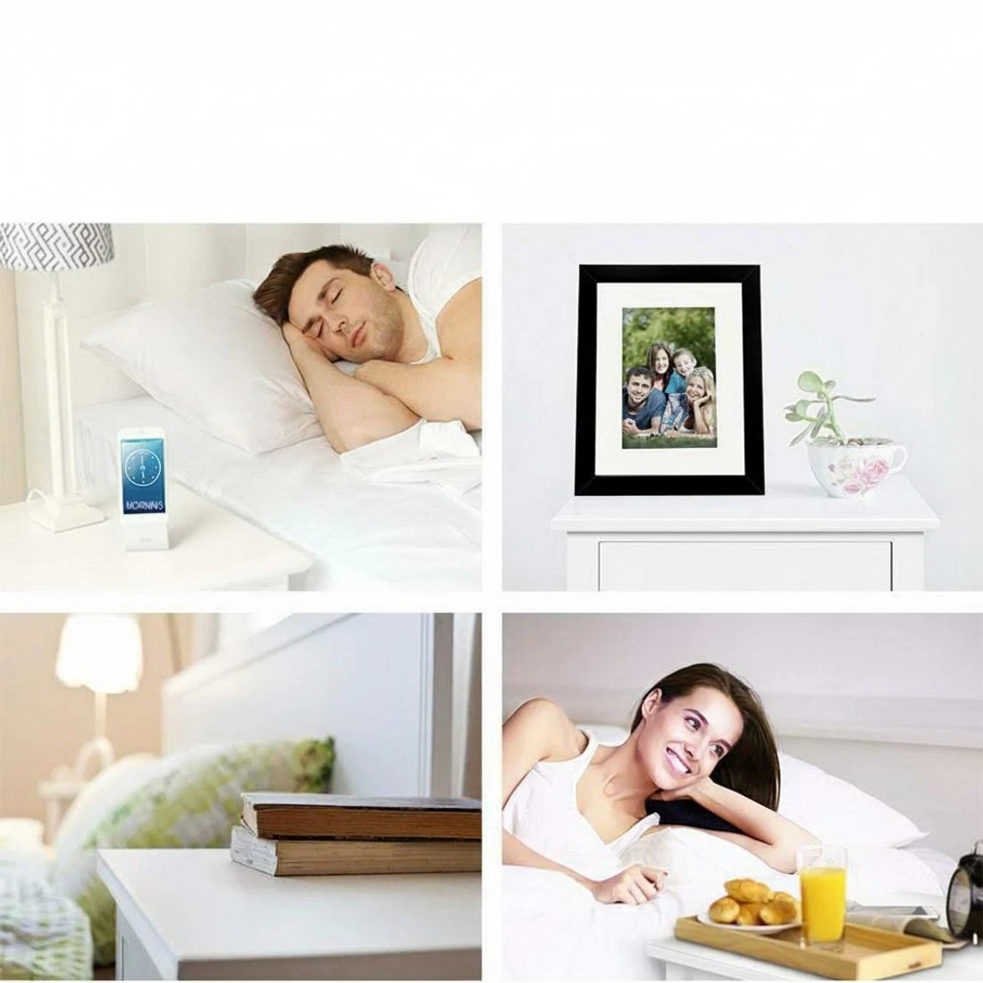 5 Artiss 2 X Bedside Table 1 Drawer with Shelf - White, 5 of 6