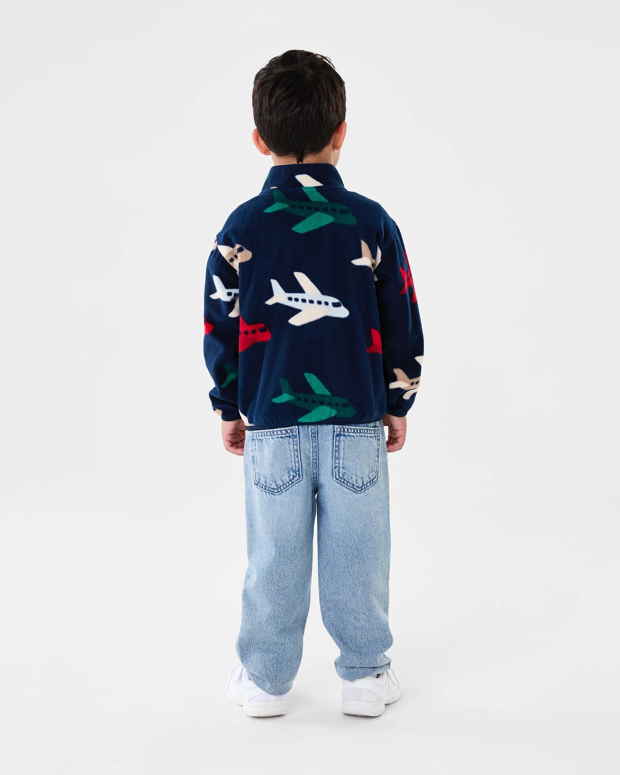 9 Polar Fleece Zip Through Jacket Nvy Plane, 9 of 9