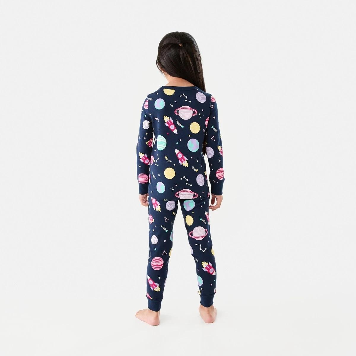 2 Rib Pyjama Set Blu Planet, 2 of 10