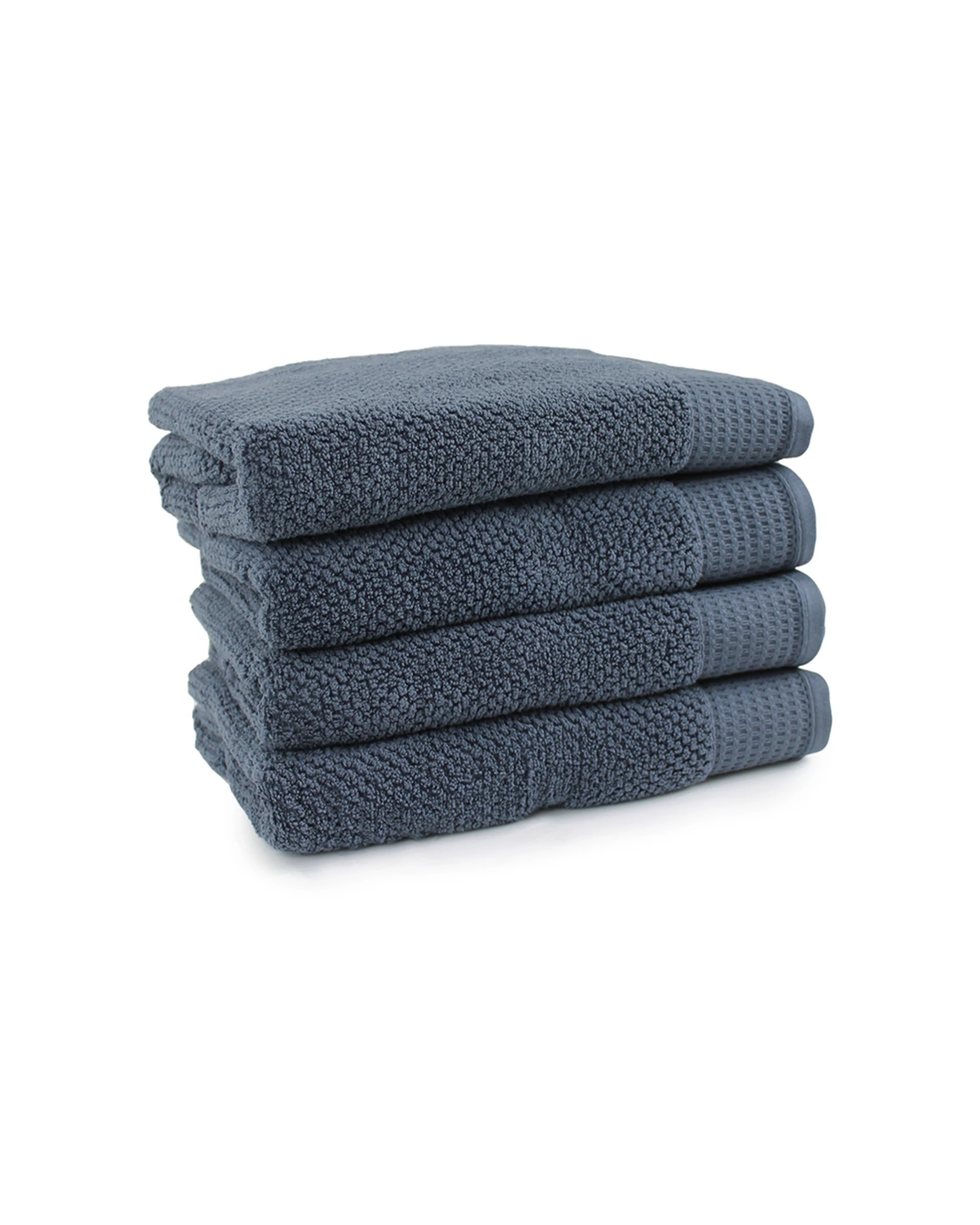 1 Onkaparinga 4pc 69x140cm Cotton Avalon Bathroom Towels Set 550gsm Midnight
 - Grey, 1 of 3