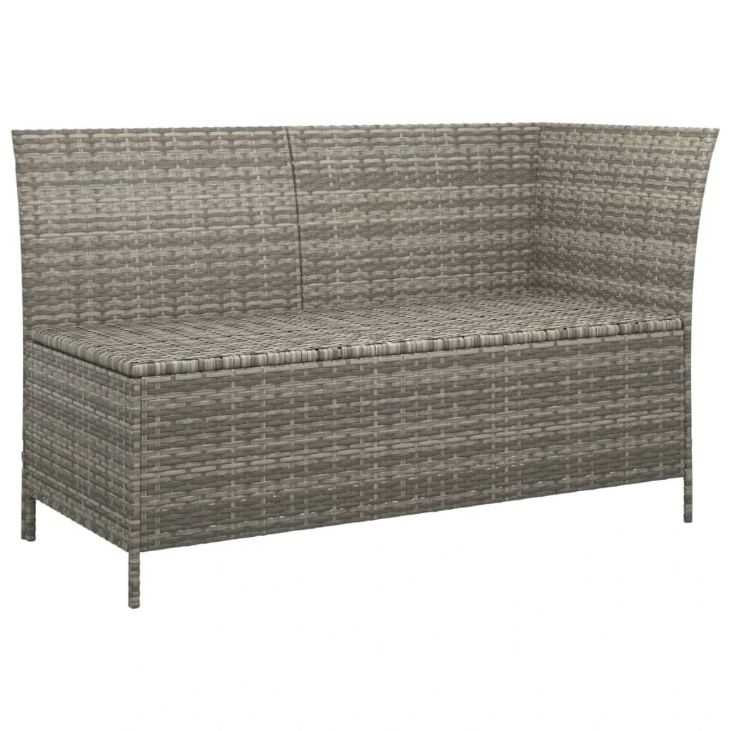 4 vidaXL 4 Piece Garden Lounge Set With Cushions Poly Rattan - Grey, 4 of 8