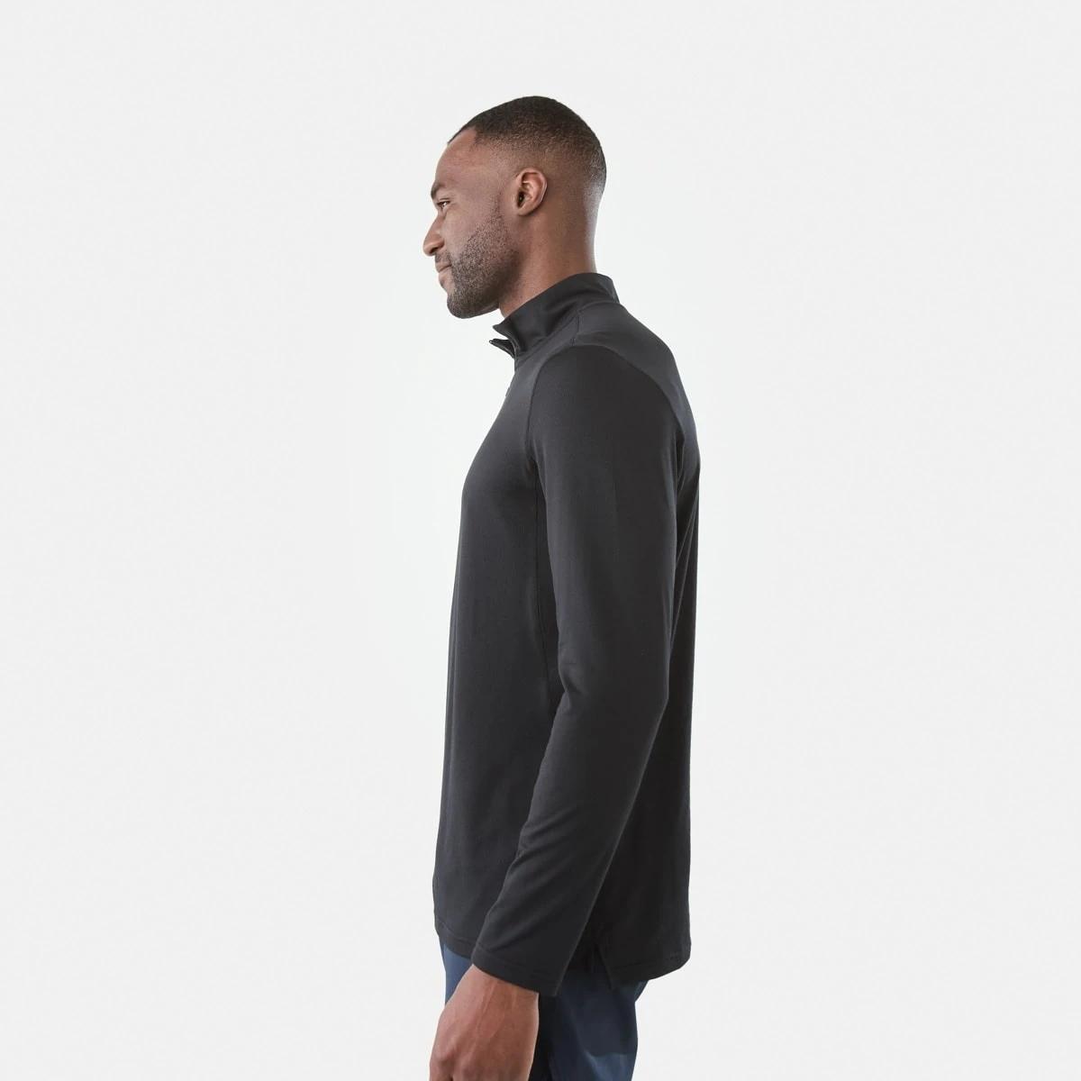 2 Active Mens 1/4 Zip Training Long Sleeve Top Black 1, 2 of 5