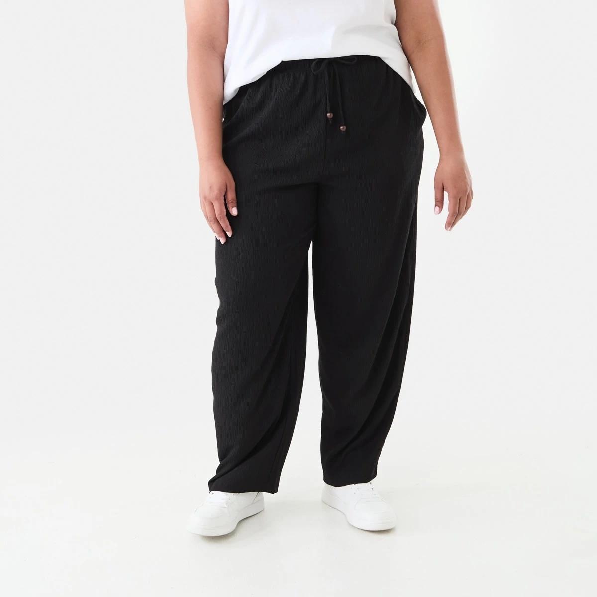 1 Curve Textured Knit Pants Black, 1 of 5