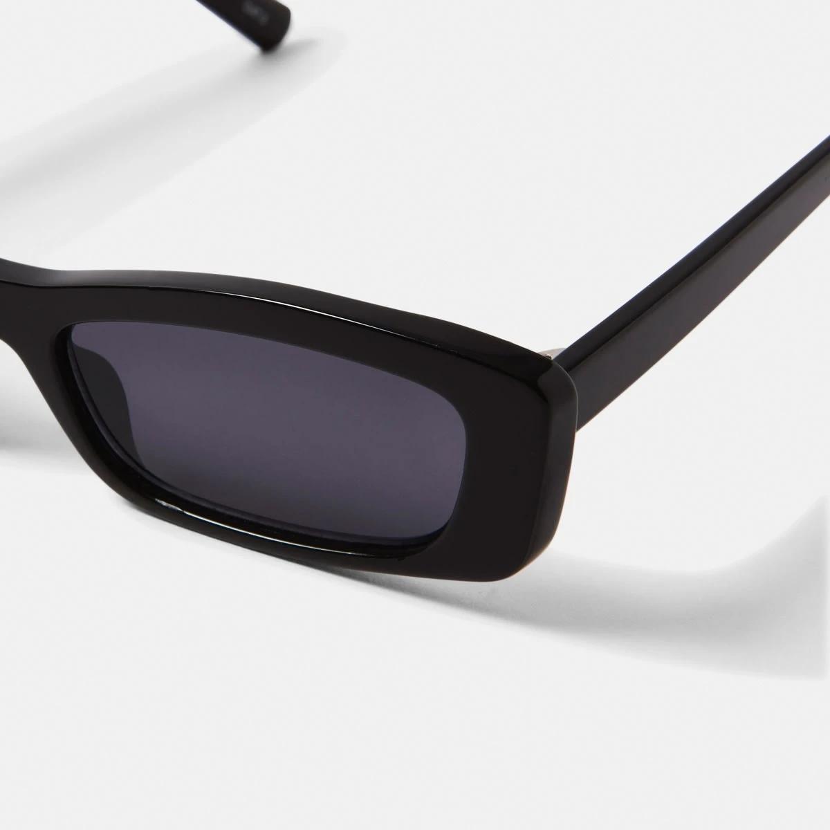 3 Womens Slim Rectangle Sunglasses ACCESSORIES BLACK, 3 of 6