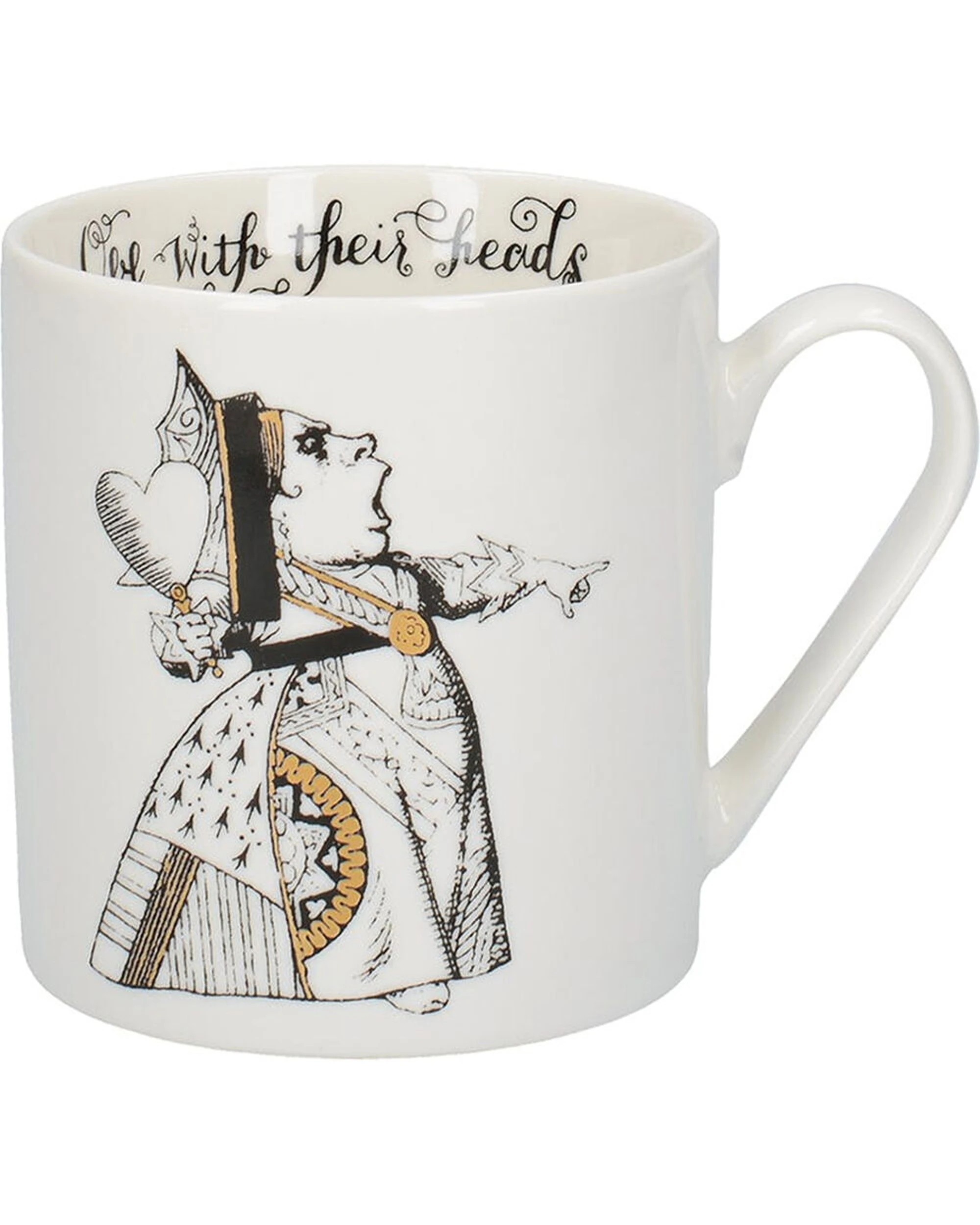 6 Mikasa V&A Alice In Wonderland 4PK His and Hers Coffee Drinking Mugs Fine China Set - White, 6 of 8