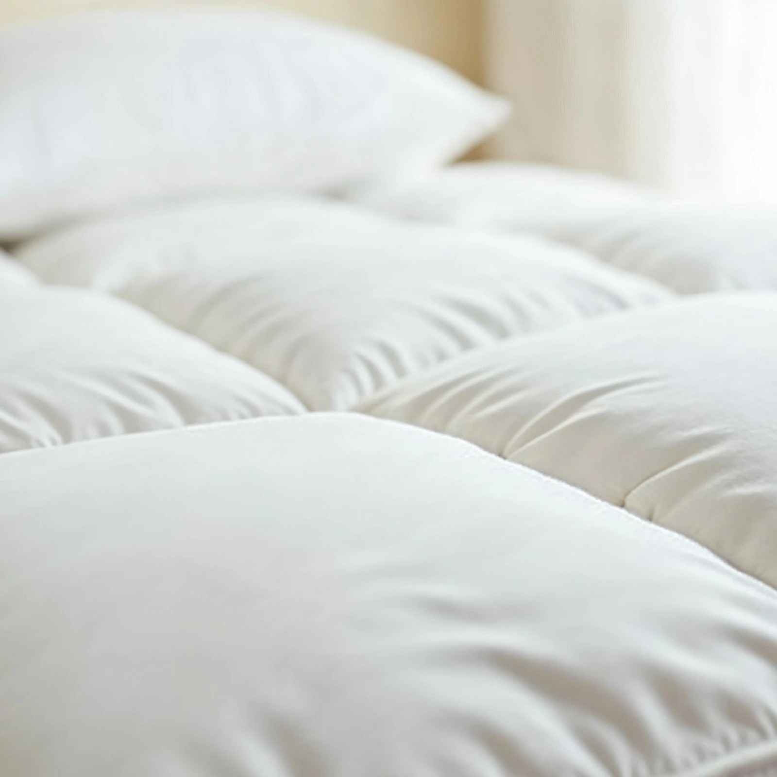 4 Royal Comfort Duck Feather and Down Mattress Topper 1800GSM Pillowtop Underlay - Single Bed - White, 4 of 5