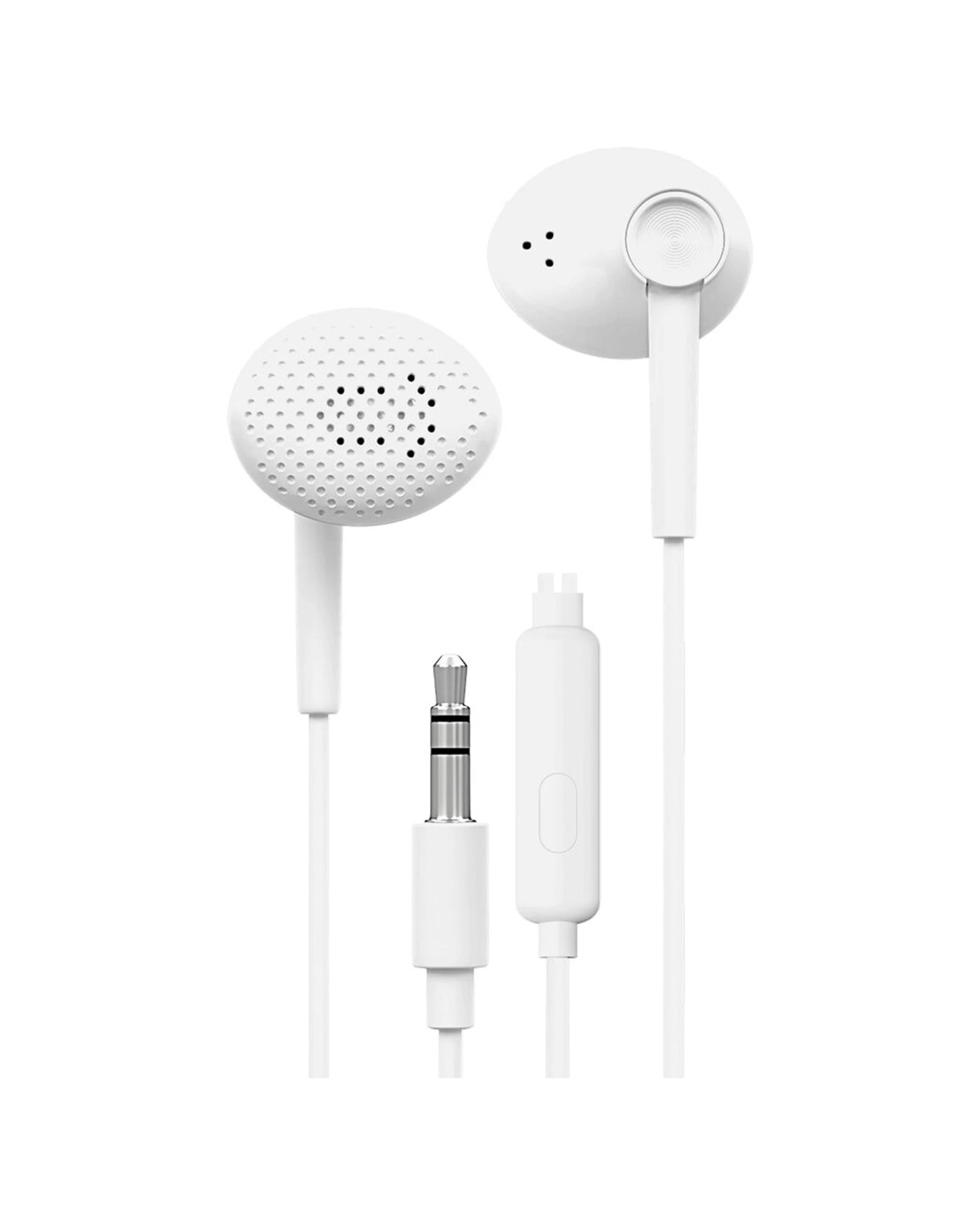 2 2PK Liquid Ears Everyday 3.5mm Wired Bud Earphones With Mic - Stereo Value Pack
 - white, 2 of 4