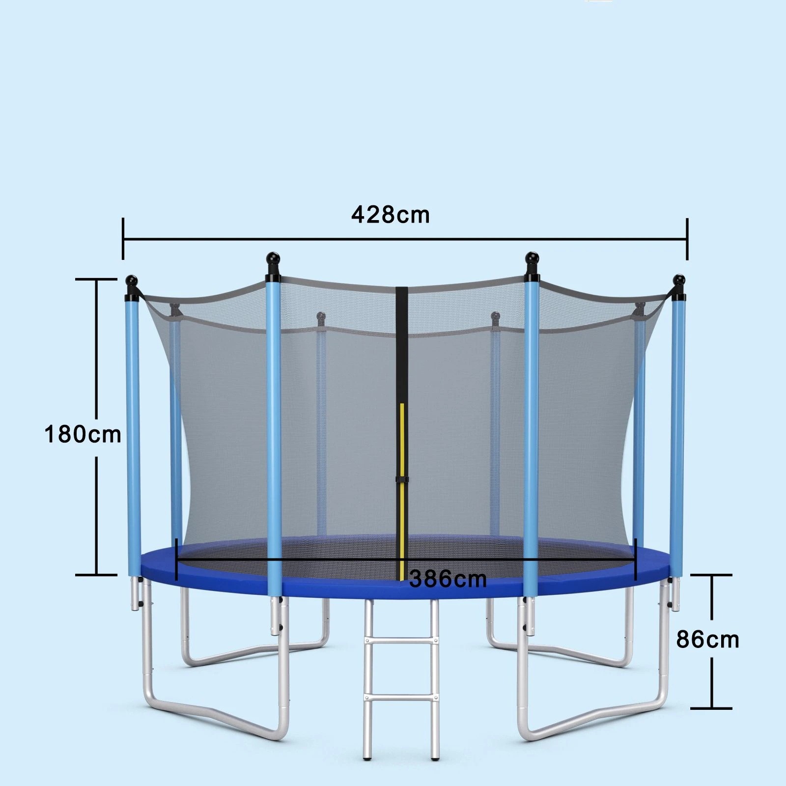 1 Costway 14FT Trampoline Jumping Trampolines w/Ladder & Security Net Pad Indoor Outdoor Toys Gift, 1 of 1