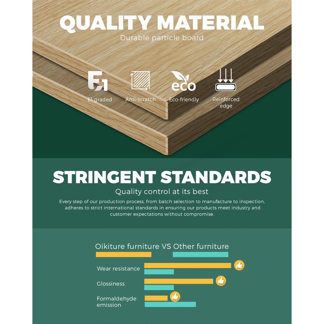 4 Oikiture Bedside Tables Side Table 2 Drawers Bedroom Storage Cabinet
 - Natural, 4 of 10