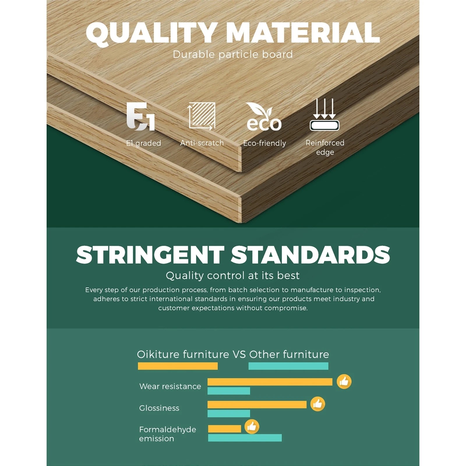 4 Oikiture Bedside Tables Side Table 2 Drawers Bedroom Storage Cabinet
 - Natural, 4 of 10