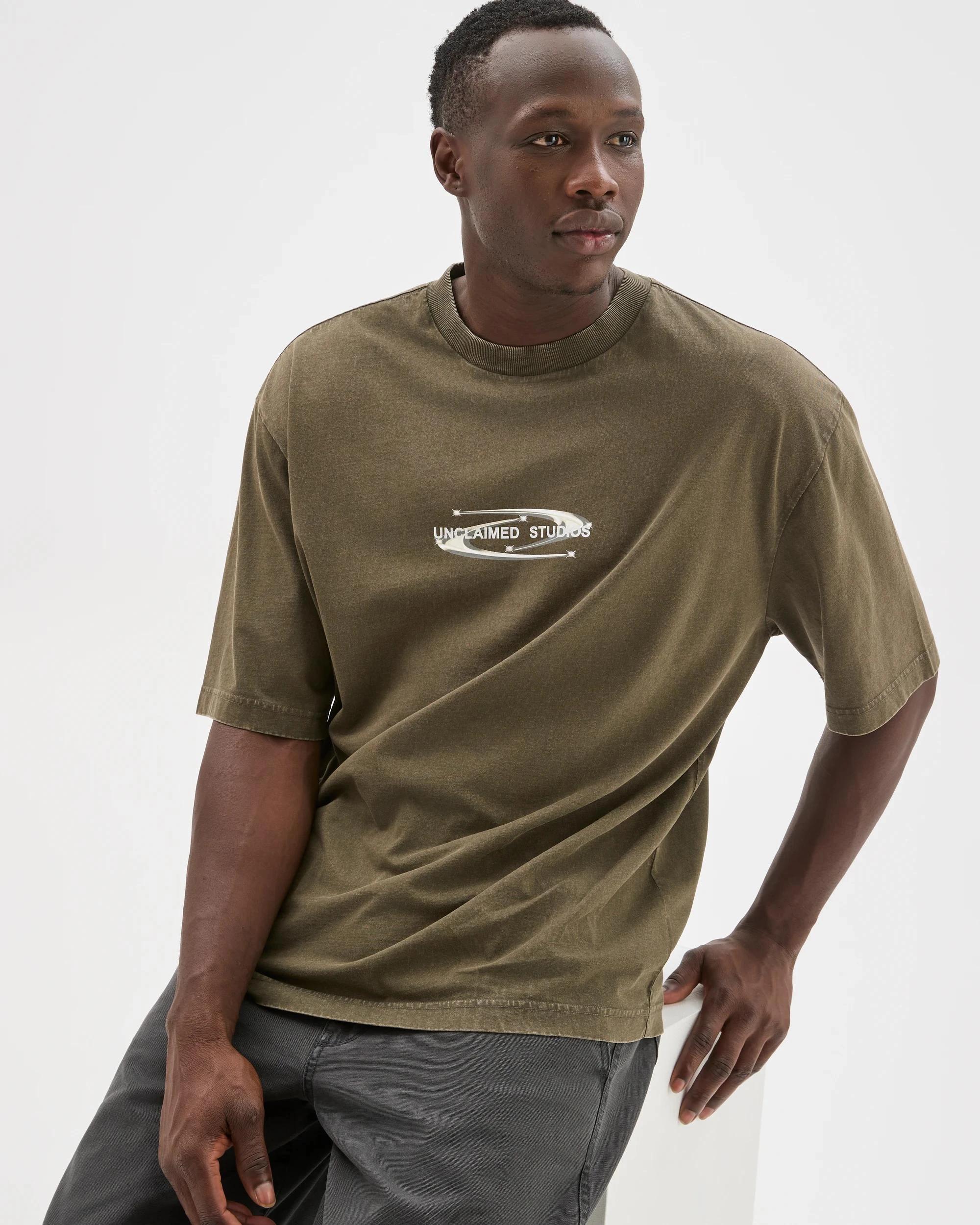 4 Commons Australian Cotton Boxy Fit Graphic T-Shirt WORN BLACK, 4 of 6