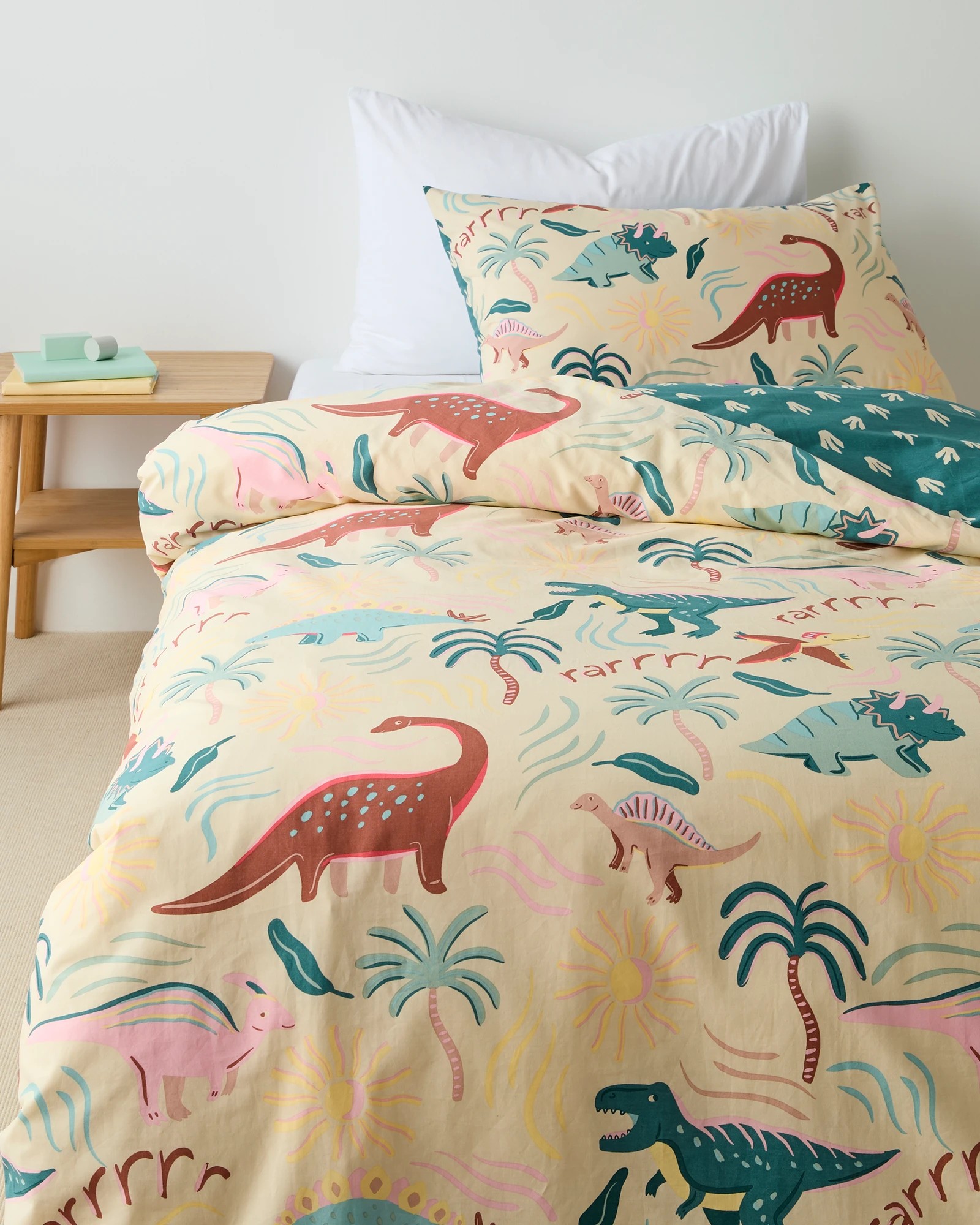 1 Target Xavier Dinosaur Australian Cotton Kids Quilt Cover Set
 - Double Bed
 - Green, 1 of 6