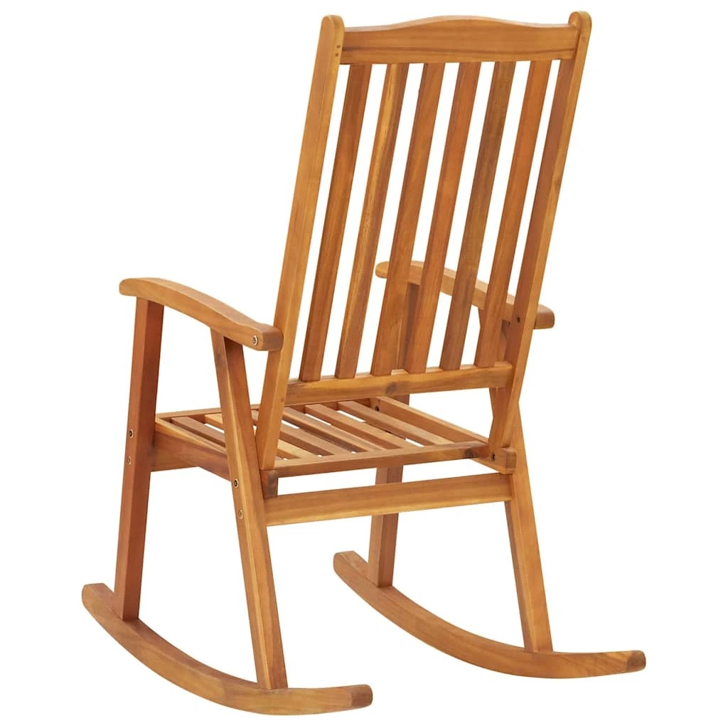 4 Vidaxl Rocking Chair Wooden Rocking Chair - Brown, 4 of 7