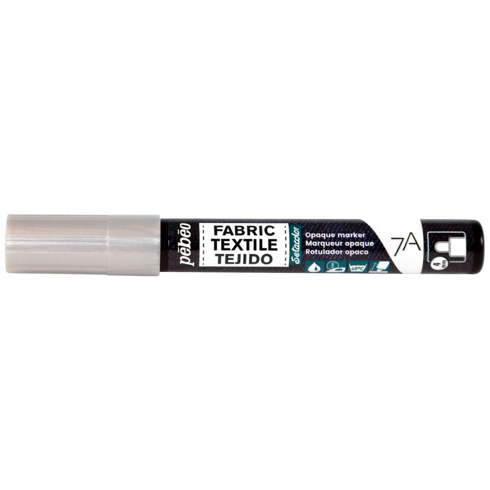 1 Pebeo 7A Opaque Marker 4mm Silver, 1 of 3