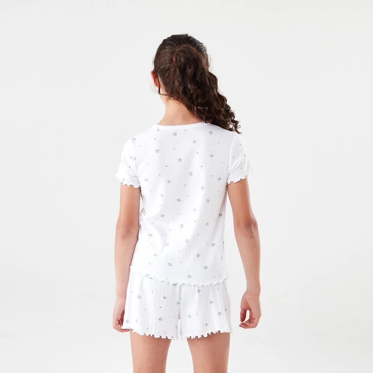2 Pointelle Pyjama Set WHITE FLORAL, 2 of 10