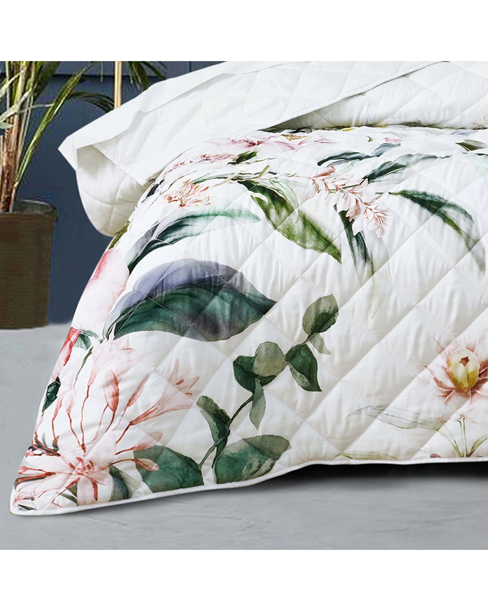 2 Bianca Indi Polyester Coverlet Set Queen King Soft Quilted - White, 2 of 2