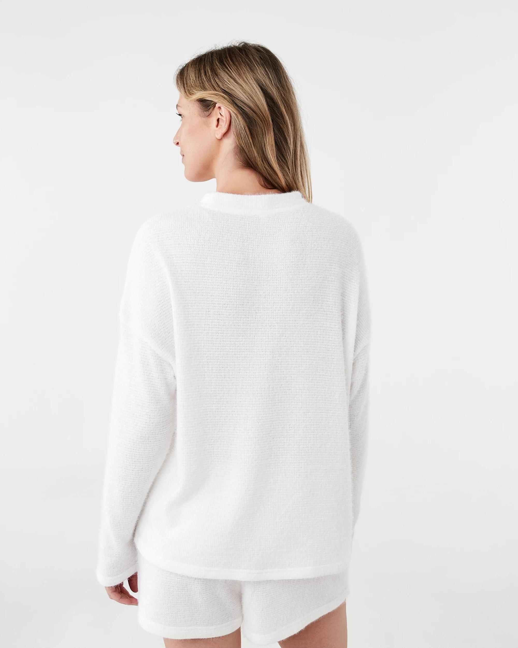 3 Plush Waffle Lounge Top Whisper, 3 of 6