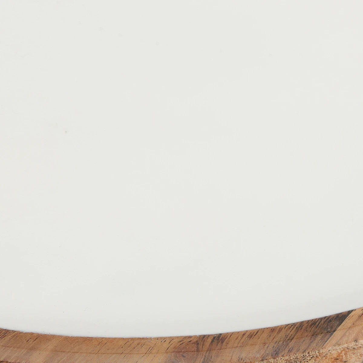 4 White Enamel and Acacia Wood Serve Stand, 4 of 7