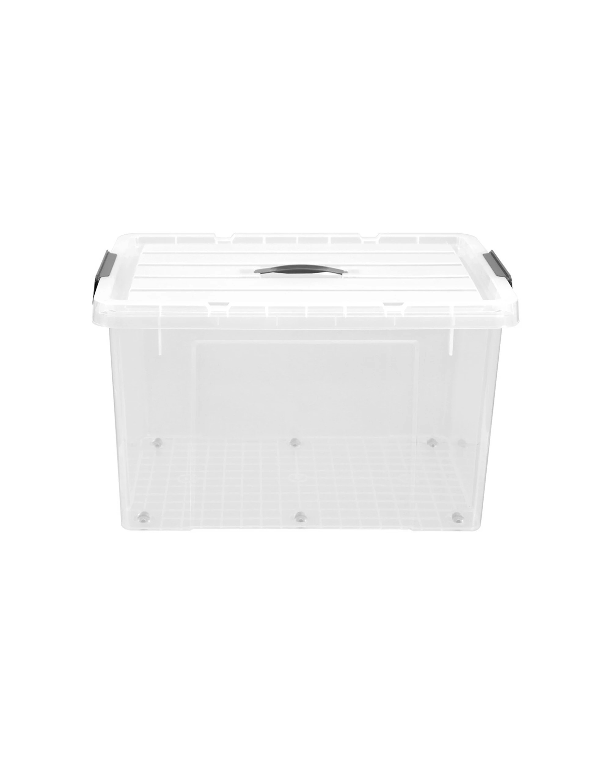 3 BOXSWEDEN Dura 59cm 65L Carry Box With Wheels Lid Secure Lock Durable Plastic
 - white, 3 of 5