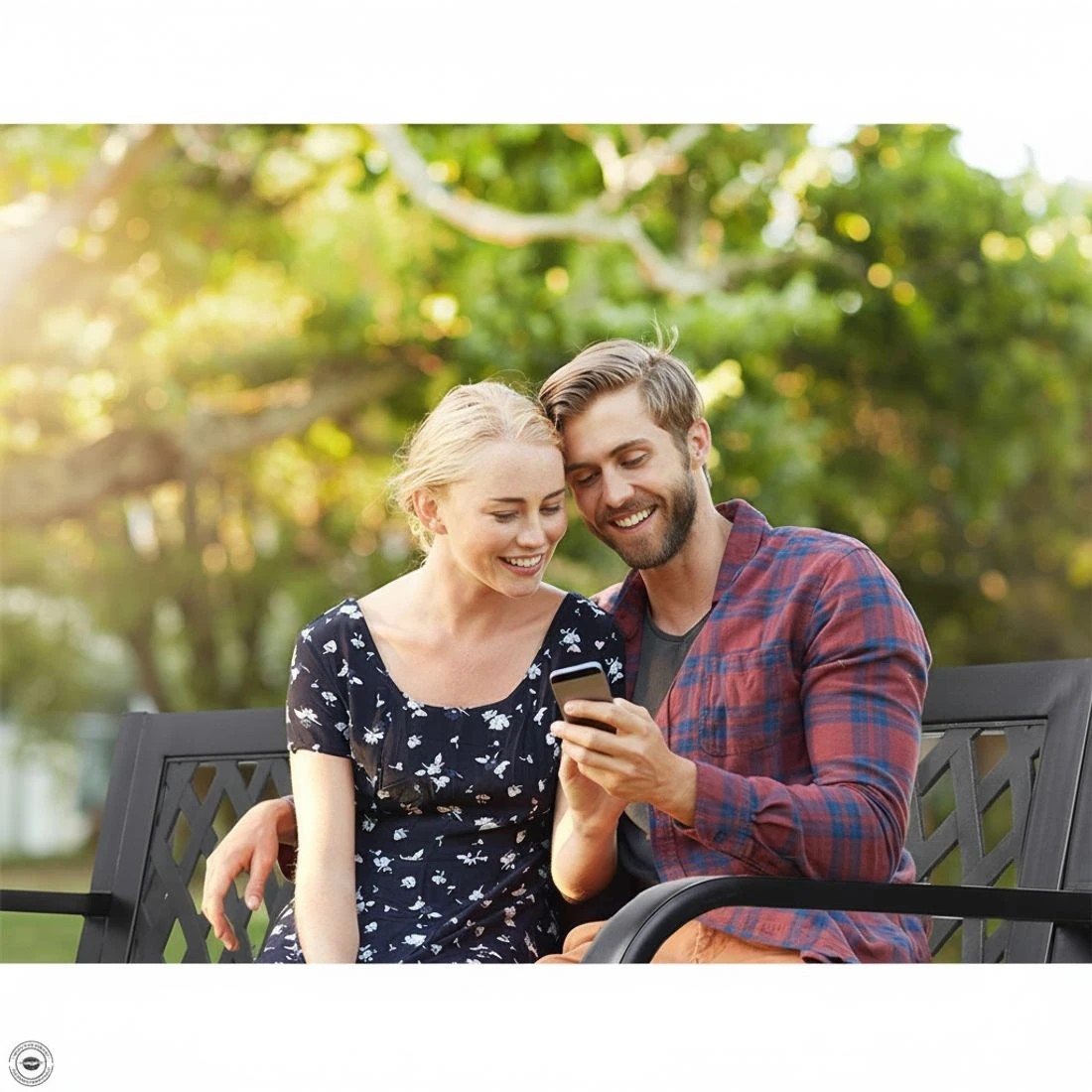 7 Gardeon Outdoor Garden Bench Seat Steel Outdoor Furniture 2 Seater Park - Black, 7 of 7