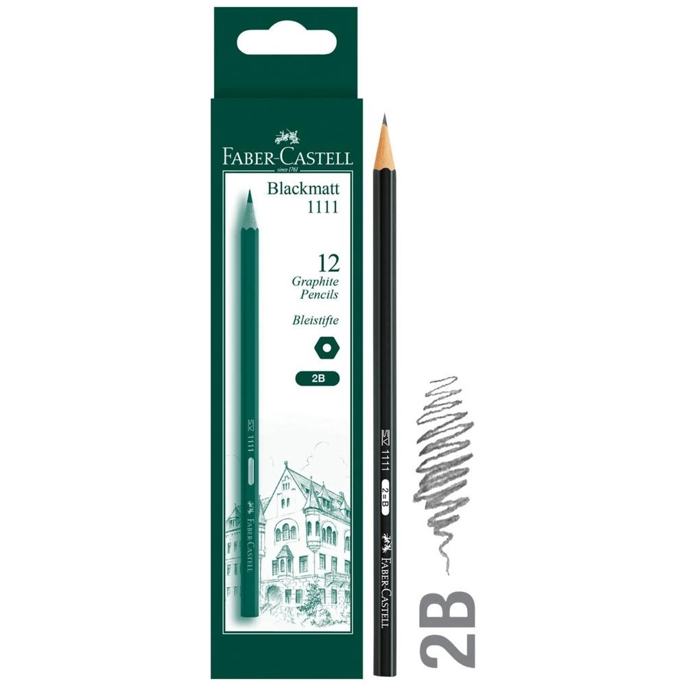4 Faber-Castell 1111 Graphite Pencils 2B 12 Pack, 4 of 6