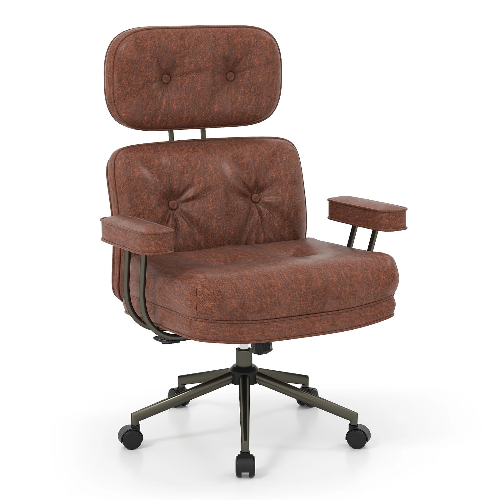 1 Costway Home Office Chair Ergonomic Computer Desk Chair Adjustable Rolling Swivel Armchair, 1 of 4