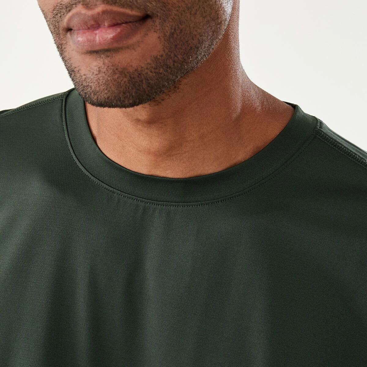 5 Active Mens Boxy Performance T-shirt Deepst Grn, 5 of 6