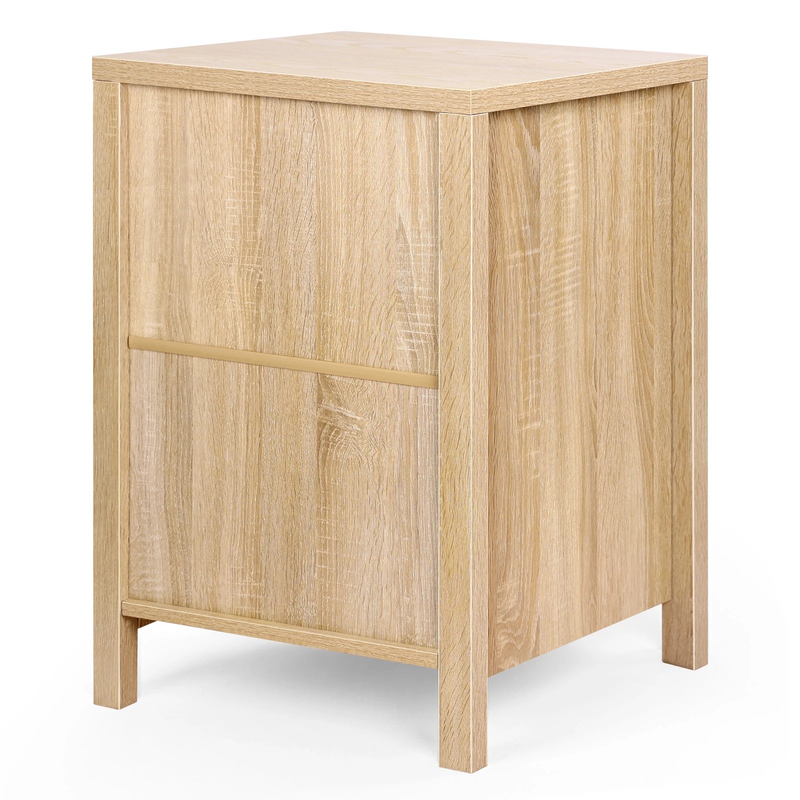 9 Alfordson 2x Bedside Table 1 Drawer Storage Shelf - Oak, 9 of 10